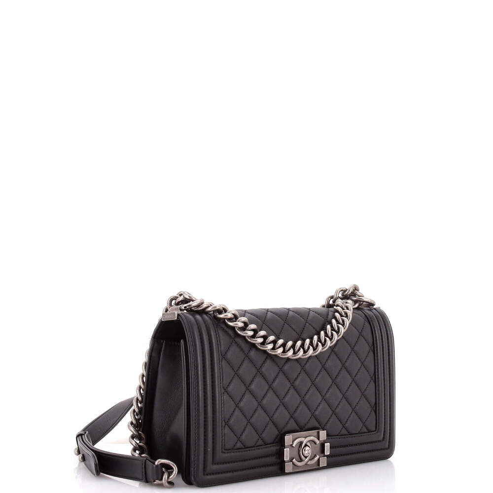 Chanel Boy Flap Bag Quilted Lambskin #233855C44B - Picture 2 of 8